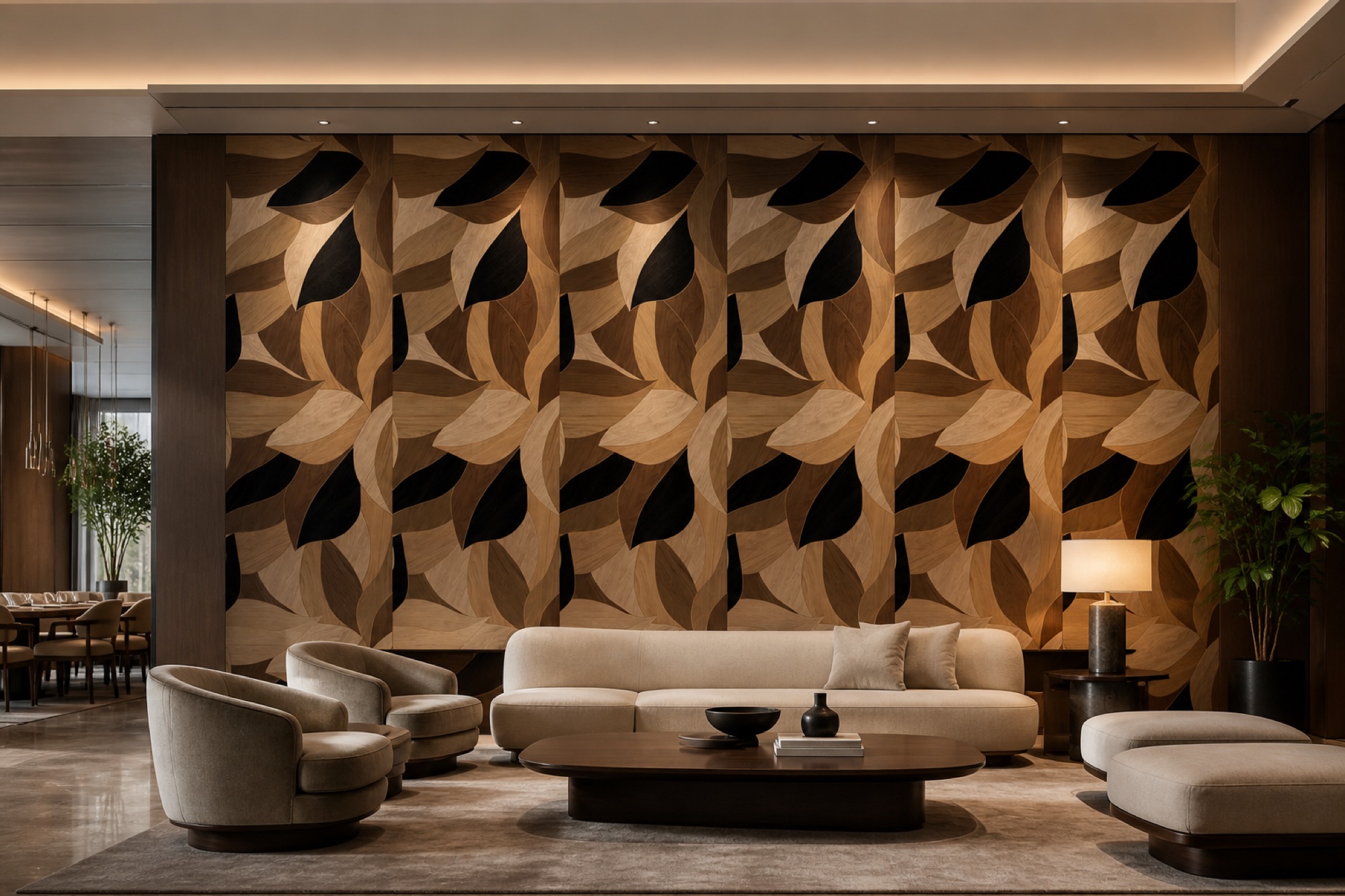 Marquetry Panels architectural surface example