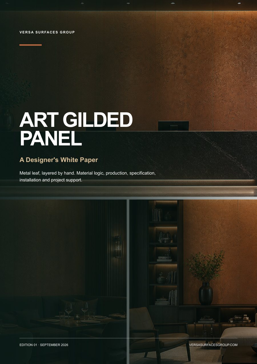 Art Gilded Panel designer white paper cover